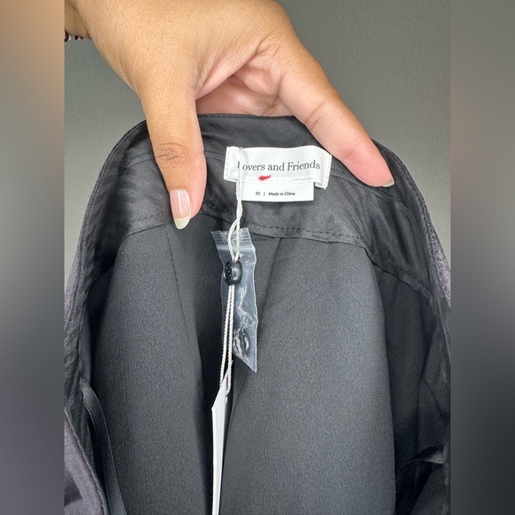 Lovers & Friends Yasmeen Trouser Split Hem Black Pants Size XS - Picture 7 of 7